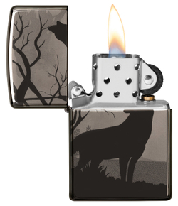 Зажигалка с волками Black Ice® ZIPPO 49188