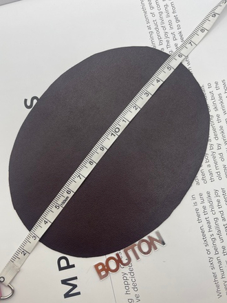 Термоаппликация "BLITZ" Термозаплатка "овал" кожзам, замша 13х10 см 02 кожзам т.коричневый