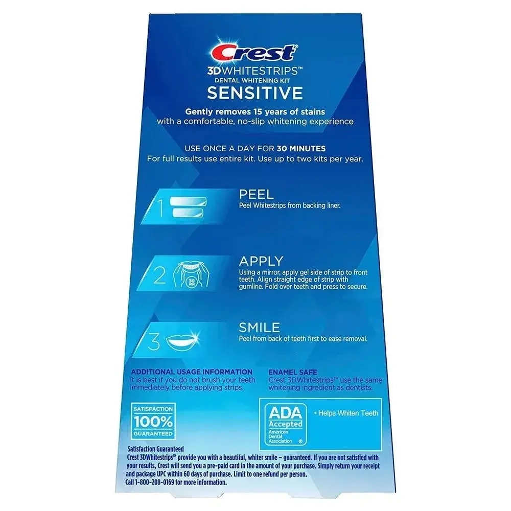 Отбеливающие полоски Crest 3D Whitestrips Sensitive White