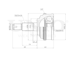 ШРУС внешний UNIO CVJ-20227