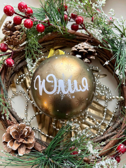 Именная ёлочная игрушка, новогодний шар с именем, 1шт №2054