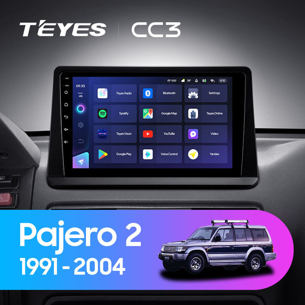 Teyes CC3 9" для Mitsubishi Pajero 2 V30 V40 V20 1991-2004