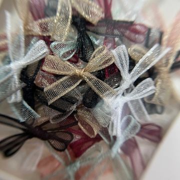 Объемный дизайн для ногтей Бантик текстиль №801907