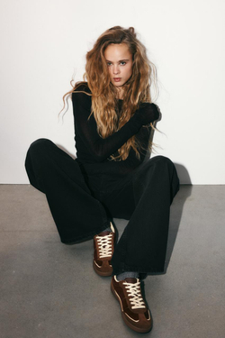 ZARA КРОССОВКИ, БУРГУНДИ