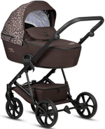 Детская коляска Tutis Viva 6 Plus Wild Elegance 4 в 1 с автокреслом Beno Black и базой Wild Mocca