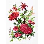 "Декоративные цветы"-0476 канва с рисунком