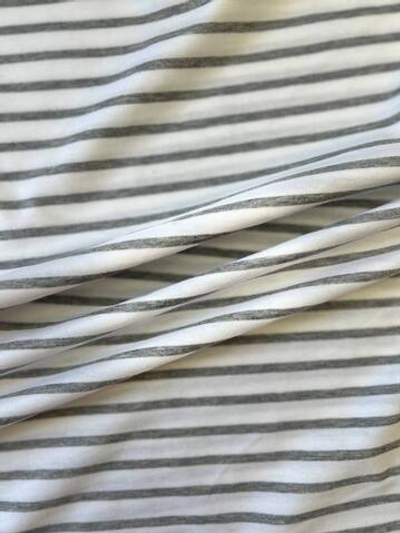 Трикотаж хлопковый MSGM белый в серую полоску