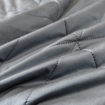 Велюровое покрывало в клетку OVL038, размер 240*260, наволочки 50-70 2 шт