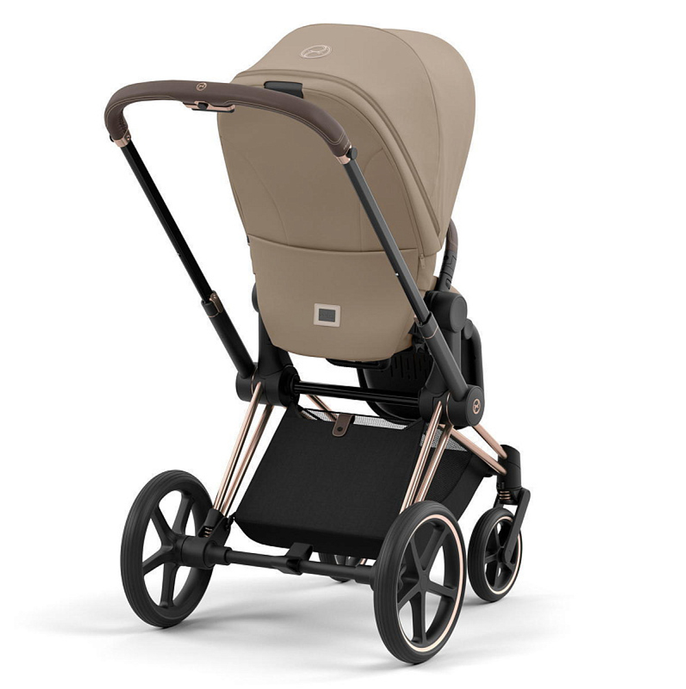 Коляска 3 в 1 Cybex Priam IV Rosegold complete и автокресло Aton S2 i-Size Ocean Blue Cozy Beige