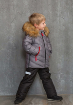 Комплект Айсберг р-р 110 серый/черный иск.мех