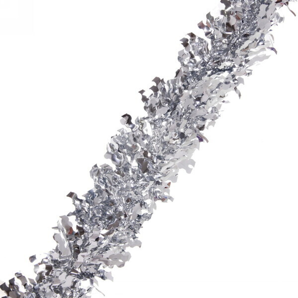 Мишура 2 м 9 см «Яркая змейка», Серебро