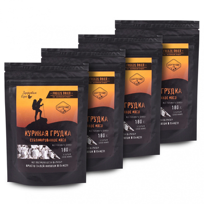 Куриное филе, сублимированное, кусочки 50 г (Здоровая Еда) 4 шт