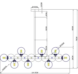 Люстра на штанге Arte Lamp
