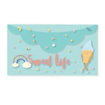 Папка-конверт на кнопке Attache Selection "Sweet life", 200мкм, с рисунком, ассорти