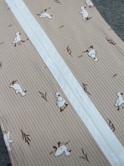 Пеленальный кокон Утята РУБЧИК Светлый кофе RinaAmari