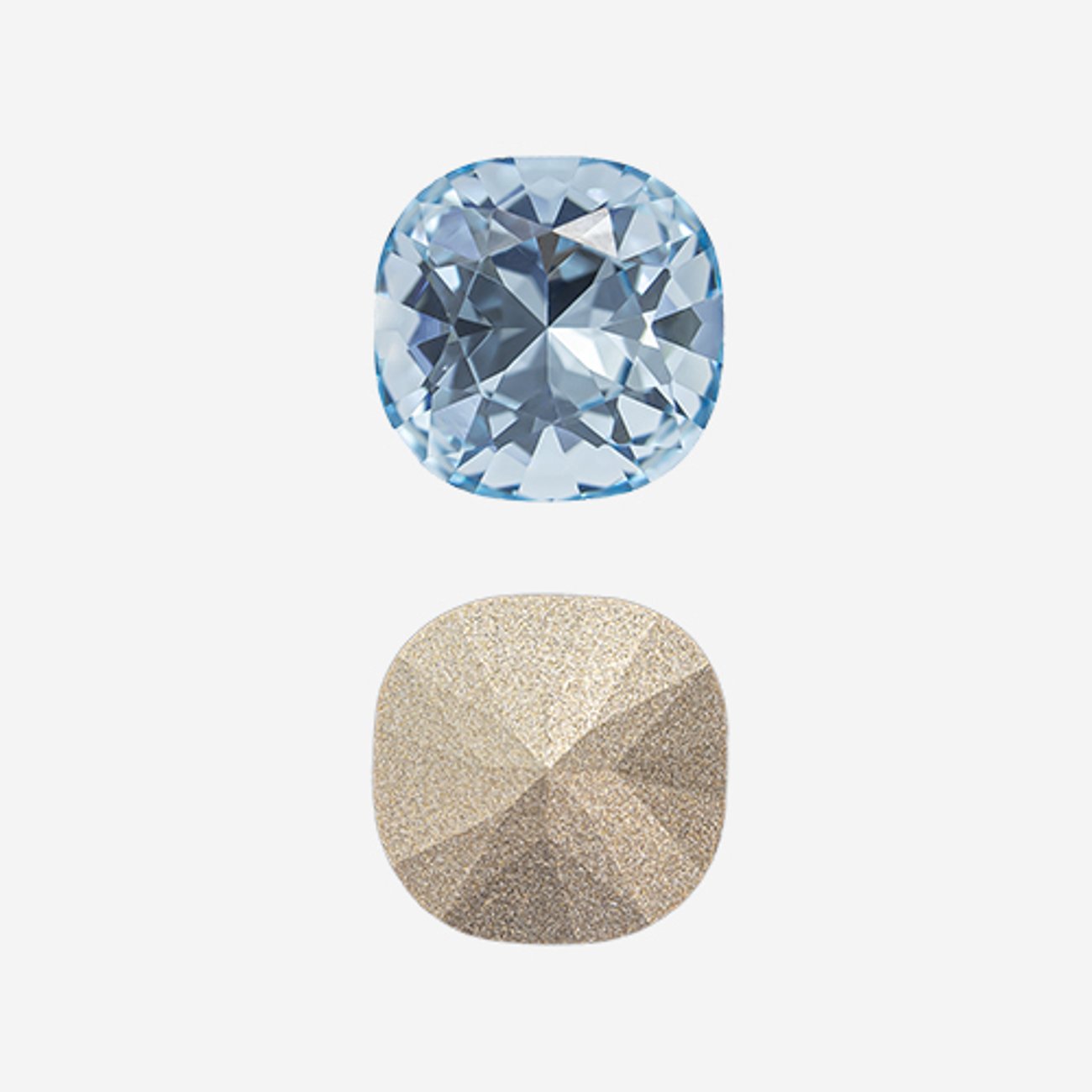 Кристалл Кушон (Сushion), оттенок "Светлый Сапфир"/"Light Sapphire", 10мм