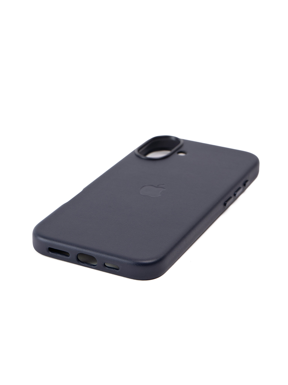 Кожаный чехол Leather Case на iPhone 16 Plus, Темно Синий