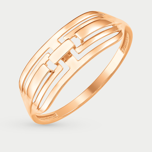 Кольцо женское из розового золота 585 пробы без вставок (арт. К10017322)