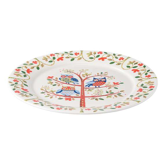 Набор тарелок owl из коллекции birds of paradise в подарочной упаковке, D28 см, 2 шт.