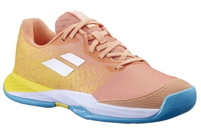 Детские теннисные кроссовки Babolat Jet Mach 3 Junior All Court - coral/gold fusion - Orange Pink