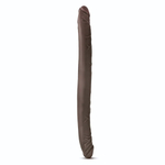 Коричневый двусторонний фаллоимитатор Chocolate 16-Inch Long Dildo - 41,5 см. (Цвет: коричневый)