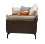 Диван ELEGANTE NAPPA SF015 (2-х местный)  бежевый 6615-коричневый