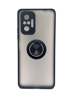 Чехол на Redmi Note 10 Pro / редми, противоударный, с кольцом, подставкой, прозрачный