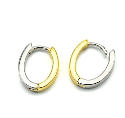 16398 Швензы Конго плоский овал, биколор, 16*13мм, пара