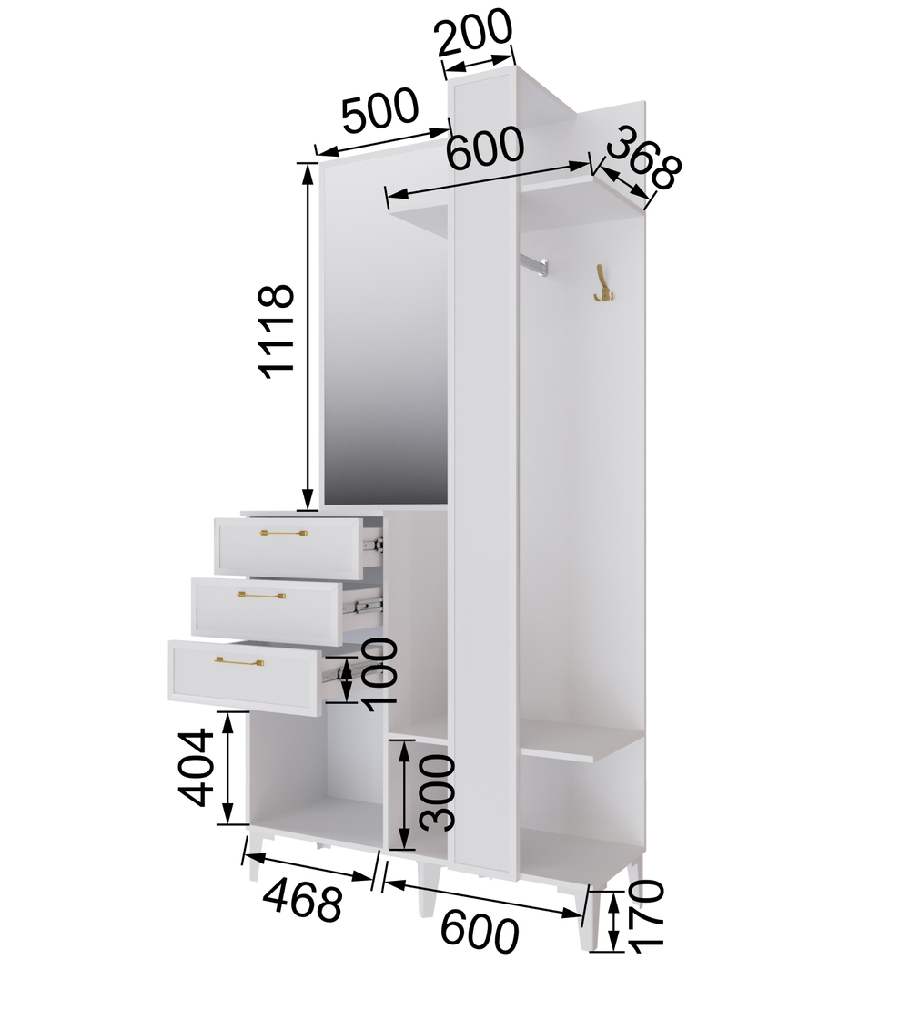 Прихожая Толедо Центральная секция ТЦС-30