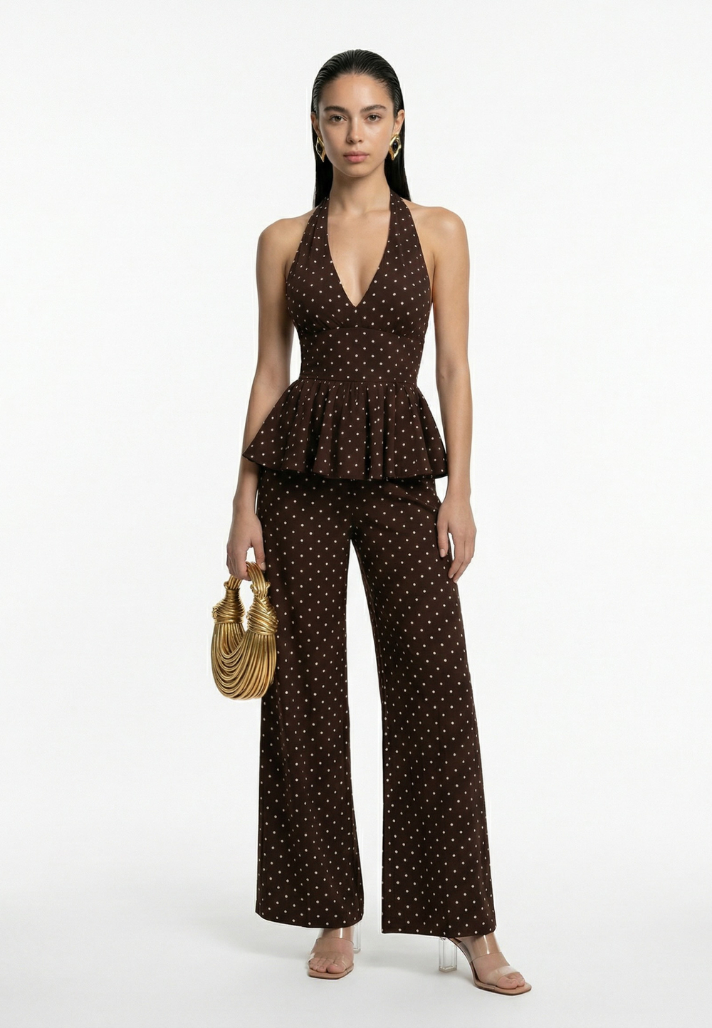 Блуза-топ с баской