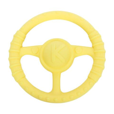 Массажер силиконовый "Руль" желтый (КНОПА)
