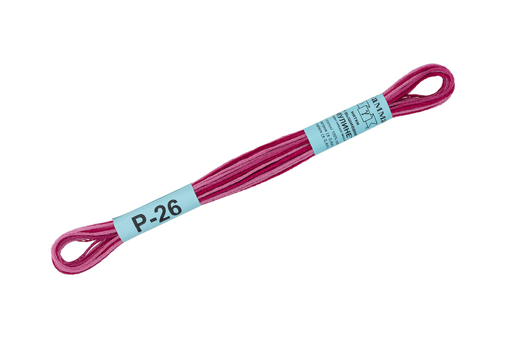 Мулине "Gamma" меланж, 8 м, 100% хлопок, № Р-26