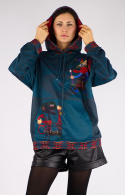 Зип худи "Рыцарь Связи" по мотивам живописи художника-сюрреалиста Виктора Браунера