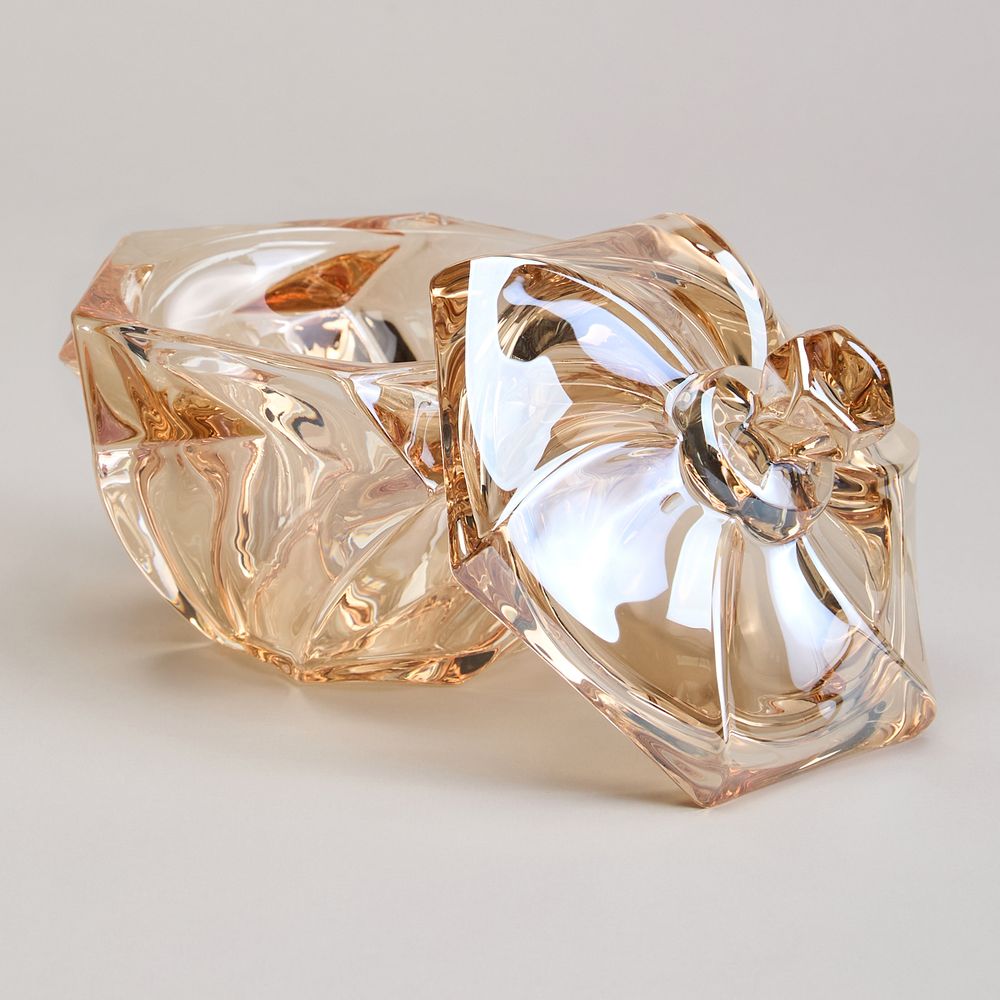 БЛЮДО С КРЫШКОЙ "BOHEMA" AMBER ДИАМЕТР=11,5 СМ ВЫСОТА=11,5 СМ