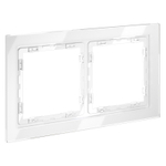 Рамка стеклянная VOLTUM S70 на 2 поста, (белый, стекло)