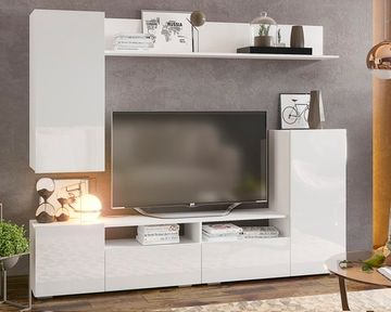 Гостиная ЛИЯ белый / белый глянец