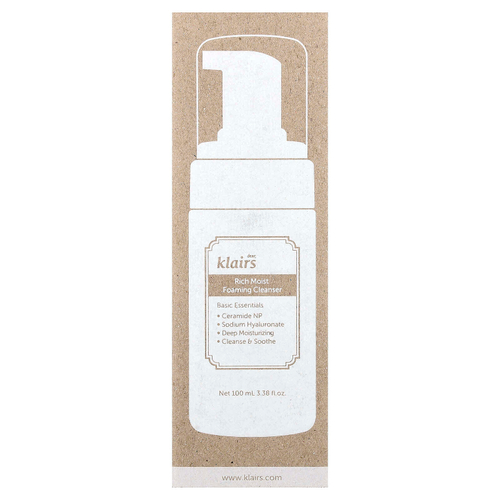 Dear, Klairs, насыщенная увлажняющая пенка для умывания, 100 мл (3,38 жидк. унции)
