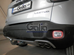 Фаркоп оцинкованный Galia J011A для Jeep Renegade 2014-, FIAT 500X 2014-(паспорт и сертификат в комплекте)(без электрики)