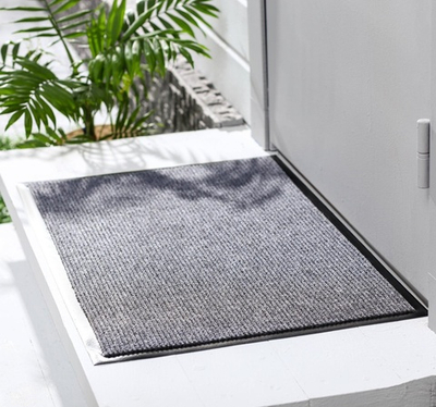 Коврик придверный влаговпитывающий, ребристый, «Комфорт», 50×80 см, цвет серый