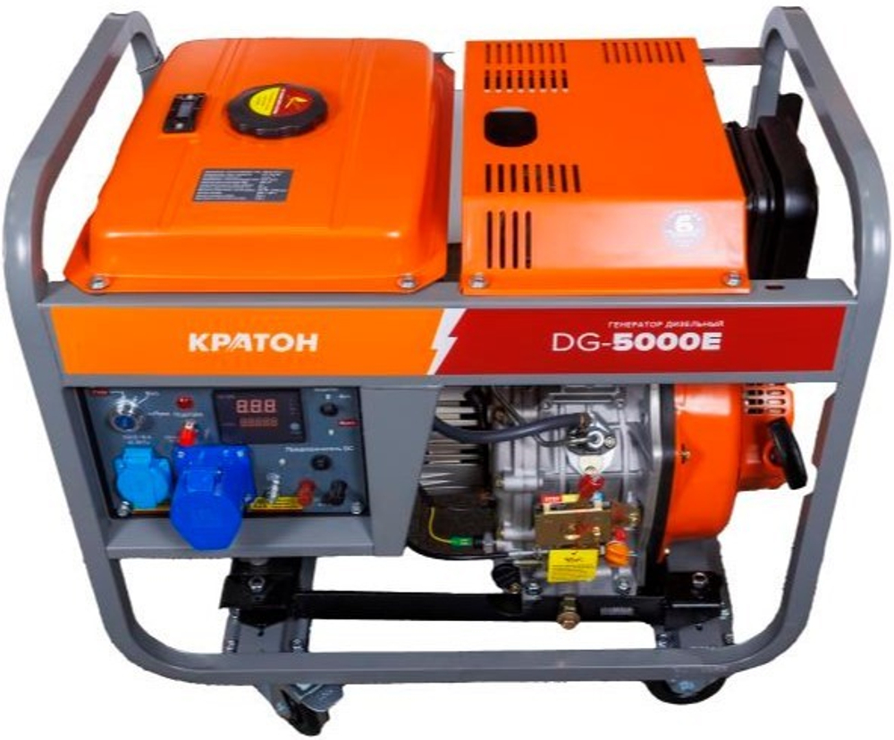 Электростанция дизельная с воздушным охлаждением КРАТОН DG-5000E открытая 3 08 02 026