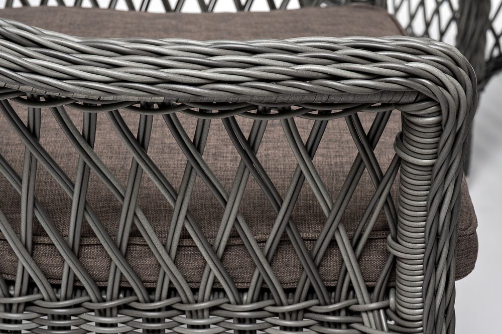 "Сицилия" обеденная группа плетеная, цвет графит