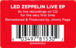 Led Zeppelin / Live EP (CD)