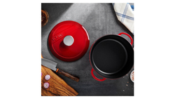 Кастрюля 24см Voeux L'amour красная