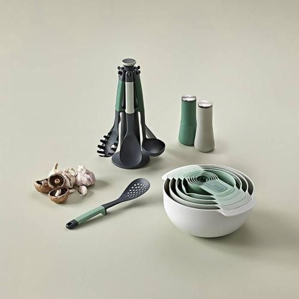 Набор 2 мельницы для соли и перца, регулировка помола, цвет серый и зеленый