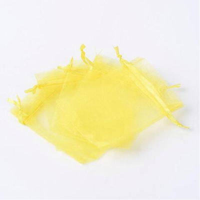 мо9-ж Мешочек из органзы, 9*7см, желтый