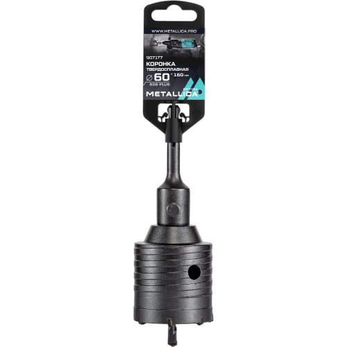 Коронка тв.спл.SDS-plus METALLICA Optima 60x160/100 мм,h=50мм,М22,0х2,0 мм с адаптером   907177