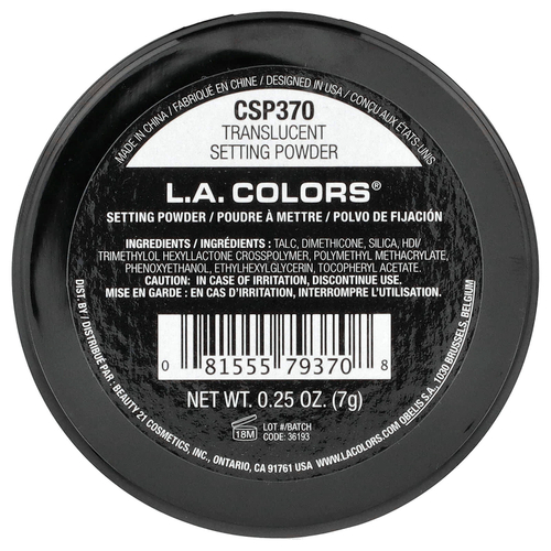 L.A. Colors, фиксированная пудра, CSP370, полупрозрачная, 7 г (0,25 унции)