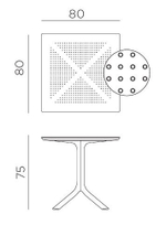 Комплект пластиковой мебели Nardi Clip 80 Bora Bistrot, белый