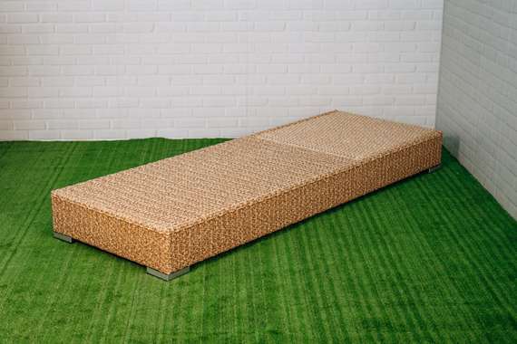 Шезлонг с матрасом Mantera, бежевый, светло-бежевый