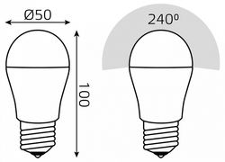 Лампа светодиодная Gauss Basic E27 13Вт 4000K 10502232